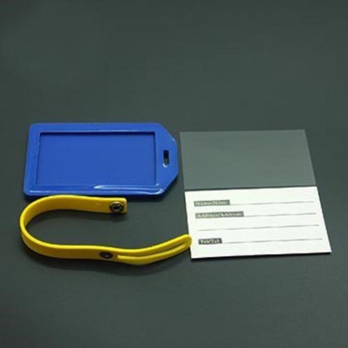PVC Luggage Tag with Adjustable Strap