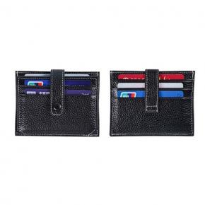 Leather Card Holder with ID window