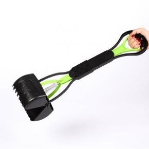 60cm fordable plastic waste dog poop scooper long handle for dogs