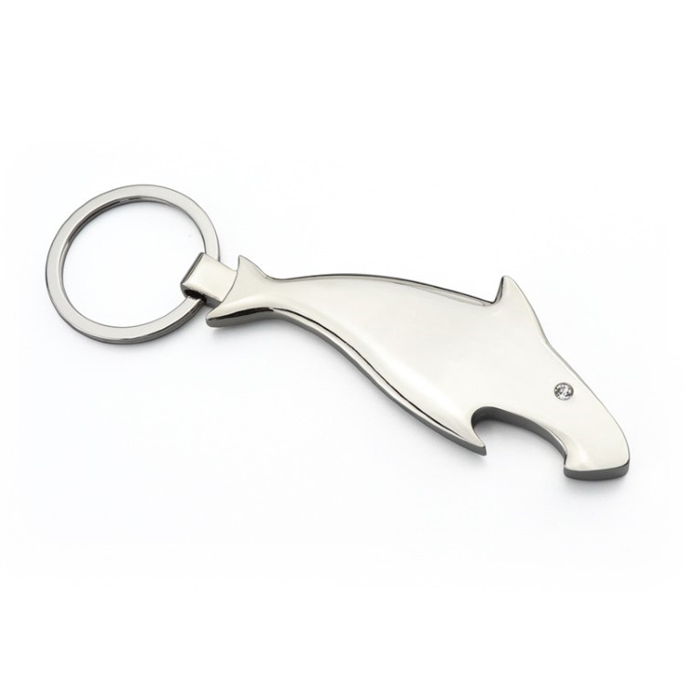 simple design metal key chain with wine beer bottle opener