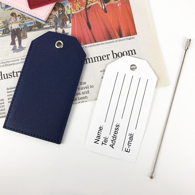 PU Leather Check-in Luggage Tag