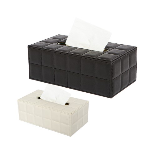 Stylish Quilted Leather Tissues Box