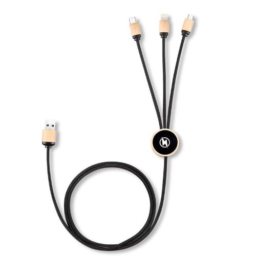 3in1 Light Up Bamboo Charging Cable