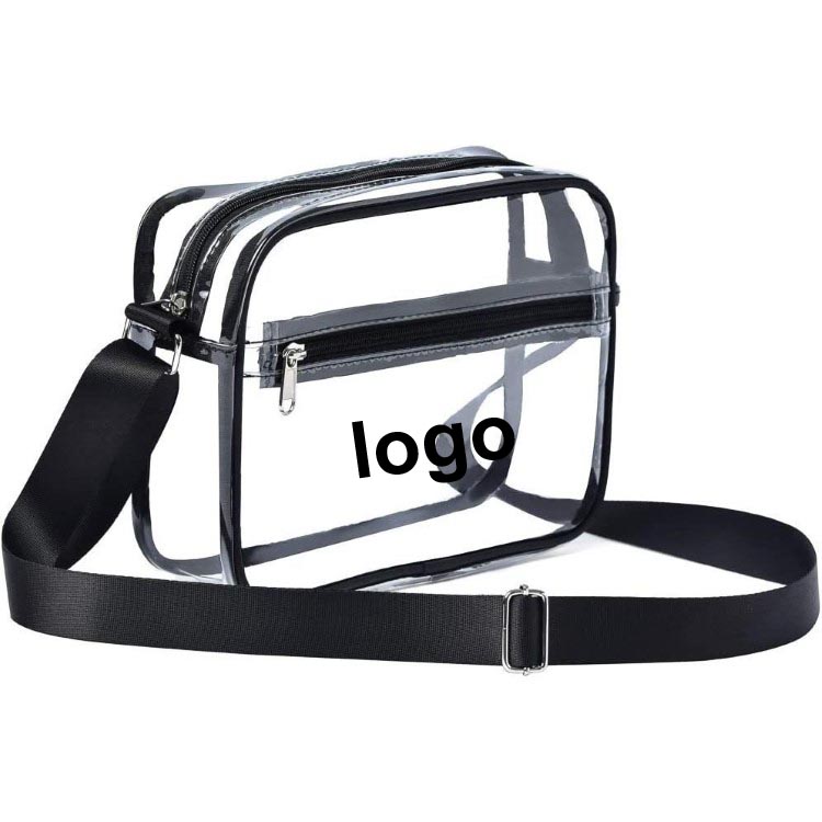 Clear Transparent PVC Cross Body Shoulder Messenger Bag